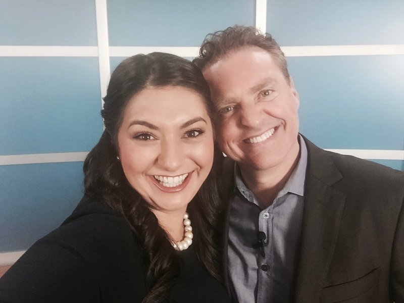 Sonia Gomez on set for a TV interview